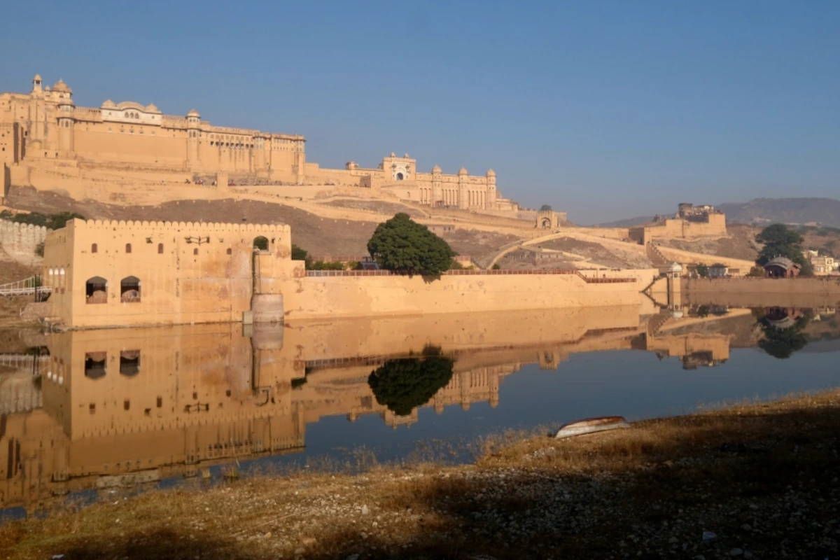 Fort d'Amber à Jaipur, Rajasthan – construit en 1592, site classé au patrimoine mondial de l'UNESCO
