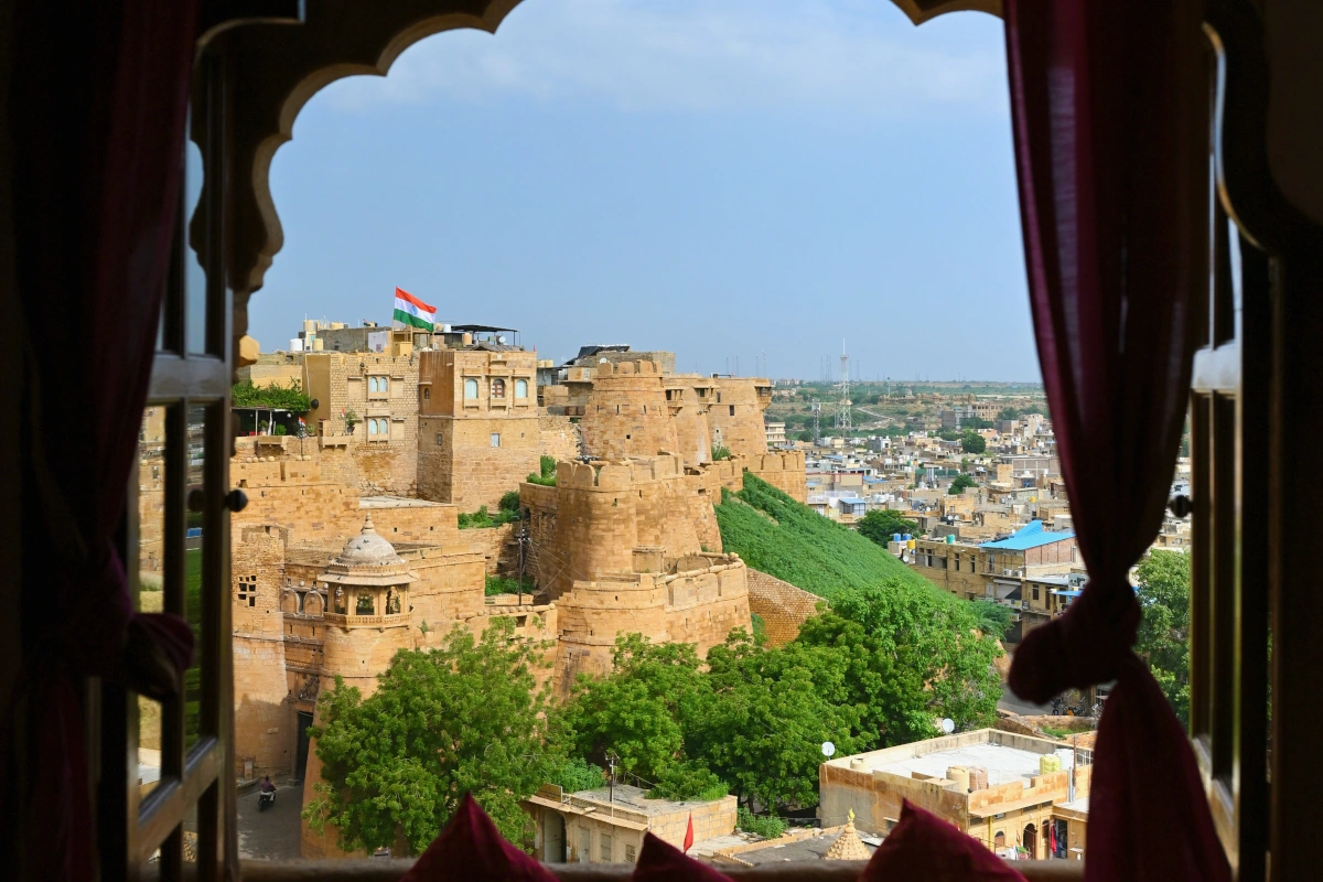 Vue sur le Fort de Sonar Qila à Jaisalmer, site classé au patrimoine mondial de l’UNESCO depuis 2013.
